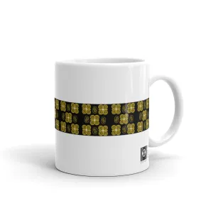 Mug, ceramic with West African Adinkra Symbol, Rams Horns