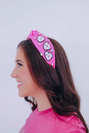 My Boo Ghost Bejeweled Knotted Headband - 2 Colors