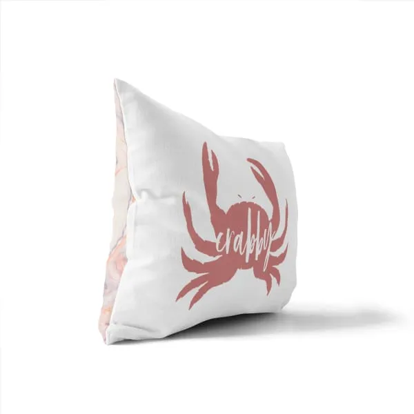 Nantucket Collection | Crabby Crab rectangle throw pillow
