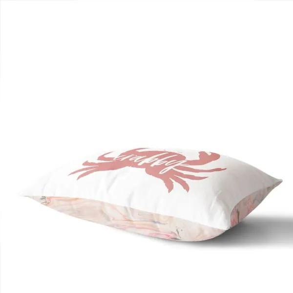 Nantucket Collection | Crabby Crab rectangle throw pillow