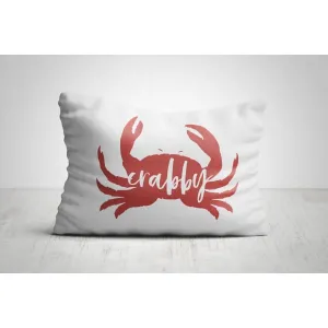 Nantucket Collection | Crabby Crab rectangle throw pillow