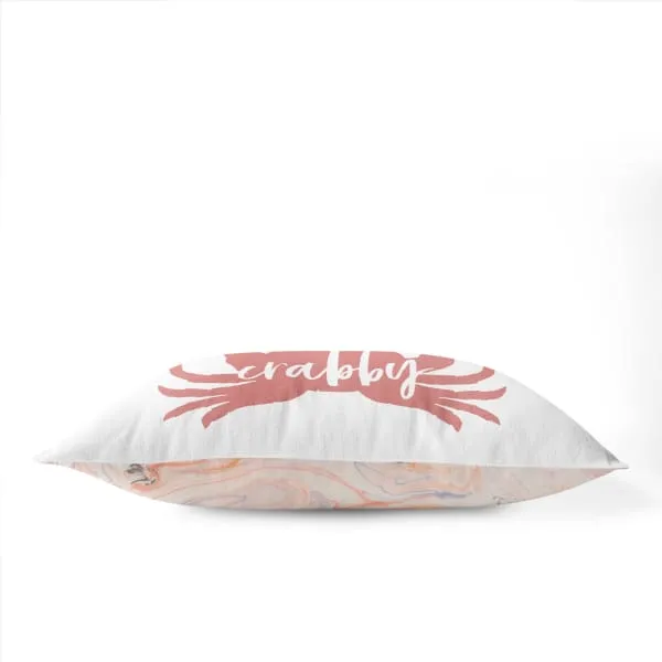 Nantucket Collection | Crabby Crab rectangle throw pillow