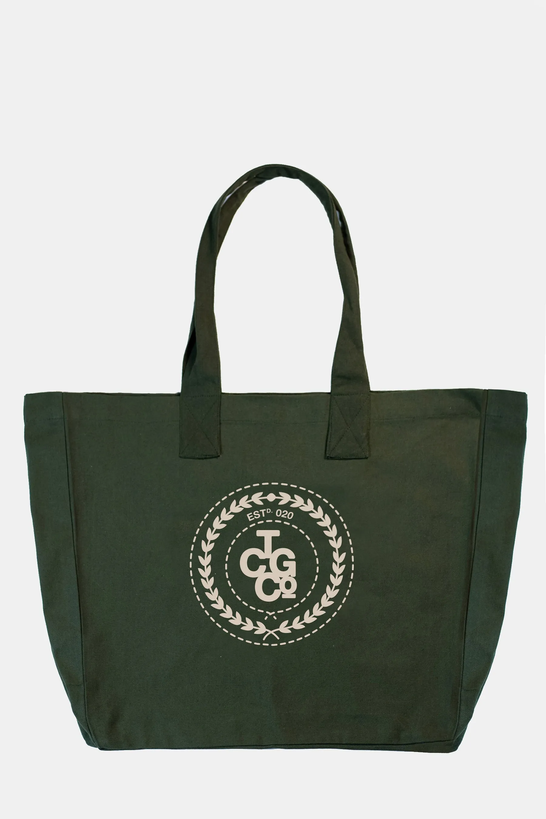 Natural 100% Recycled Cotton Market Tote - ESTd Logo