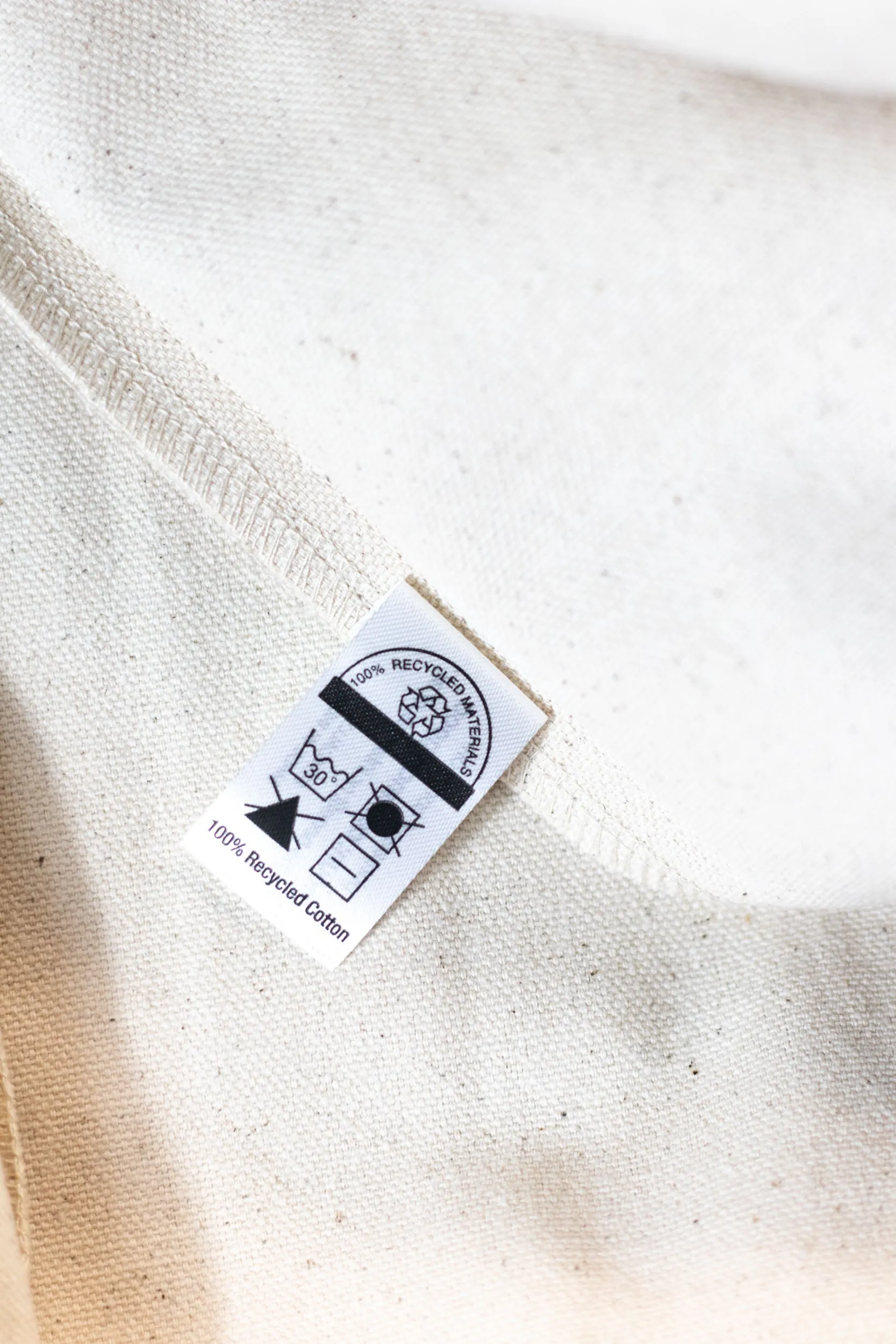 Natural 100% Recycled Cotton Market Tote - ESTd Logo