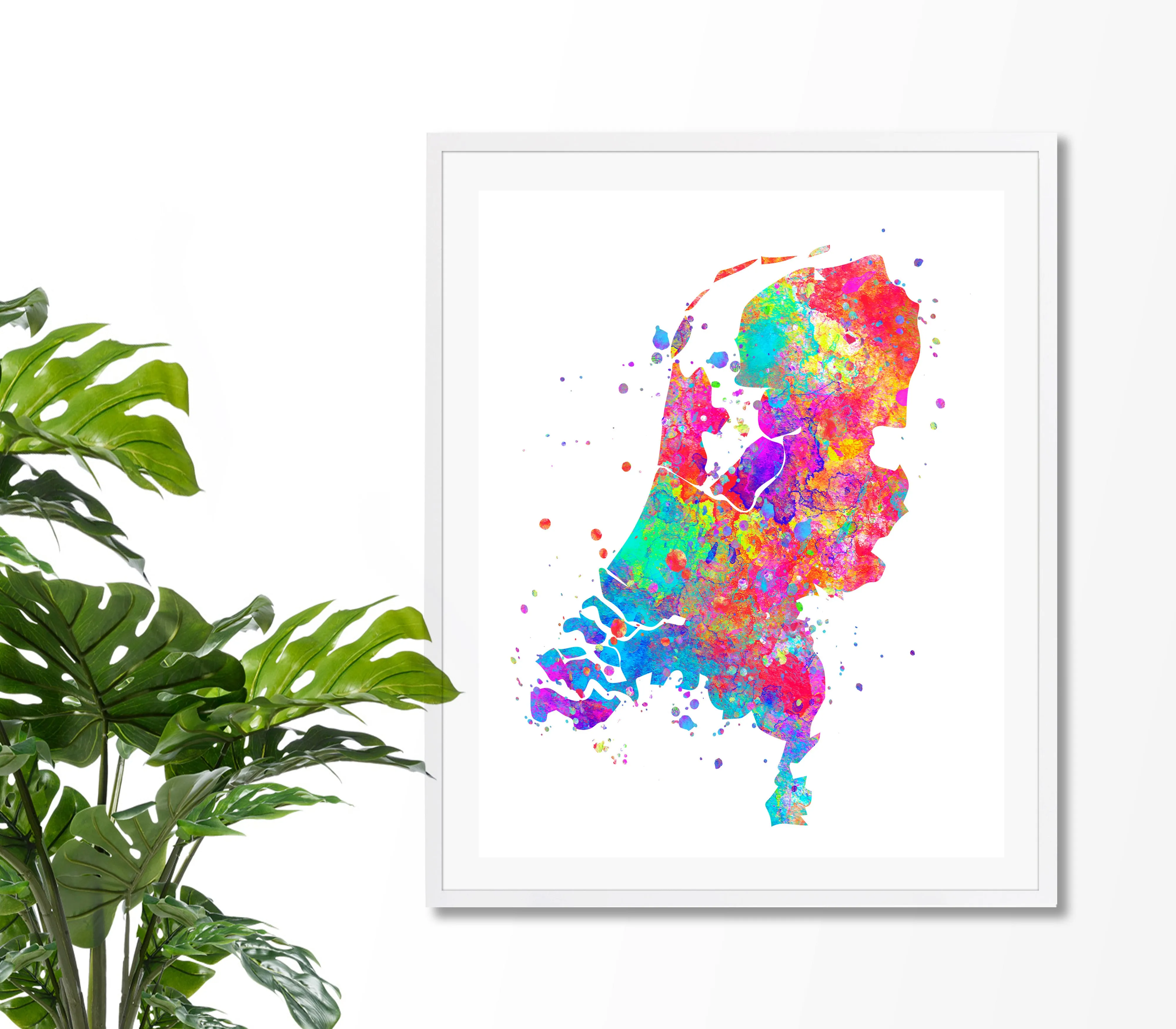 Netherlands Map Art Print - Unframed