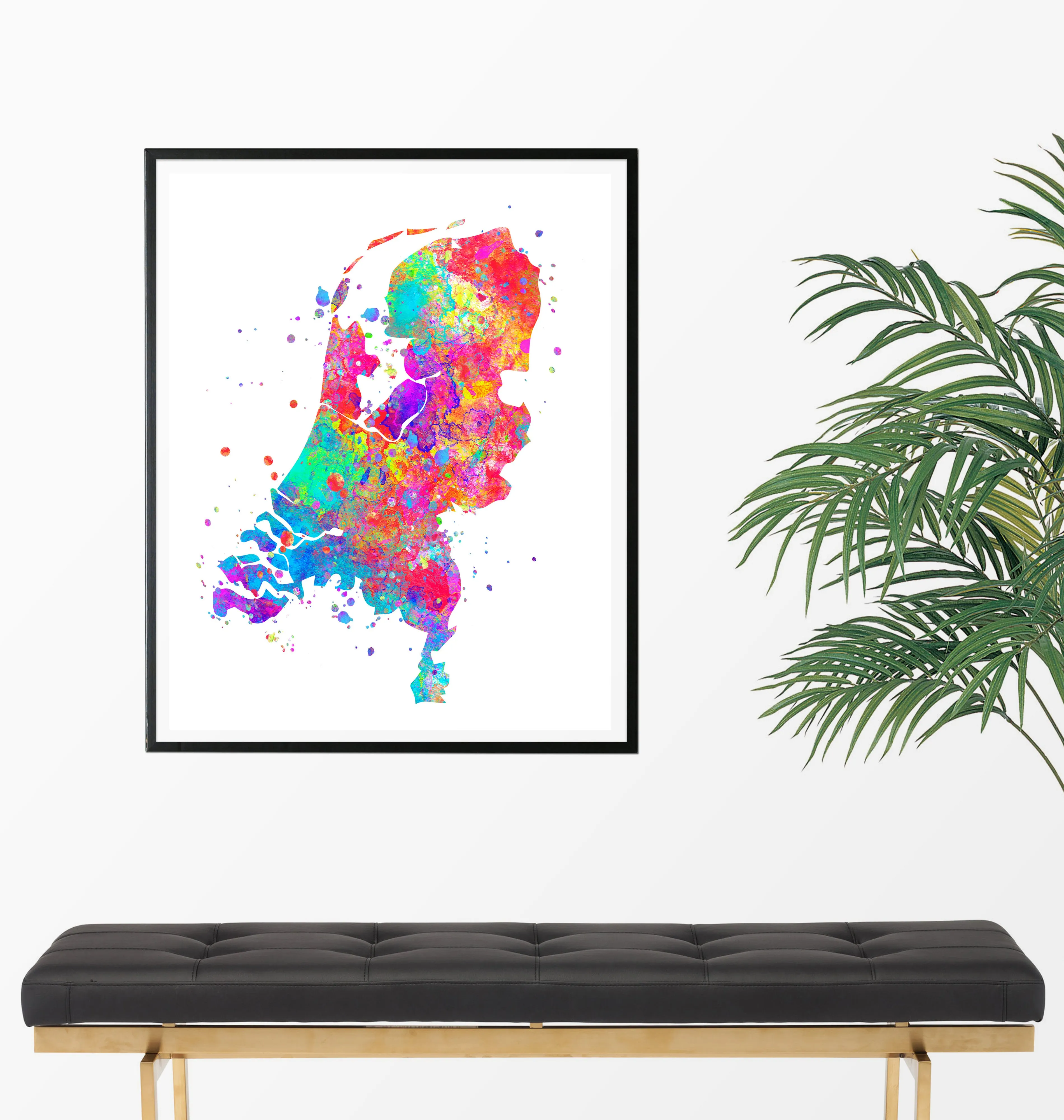 Netherlands Map Art Print - Unframed
