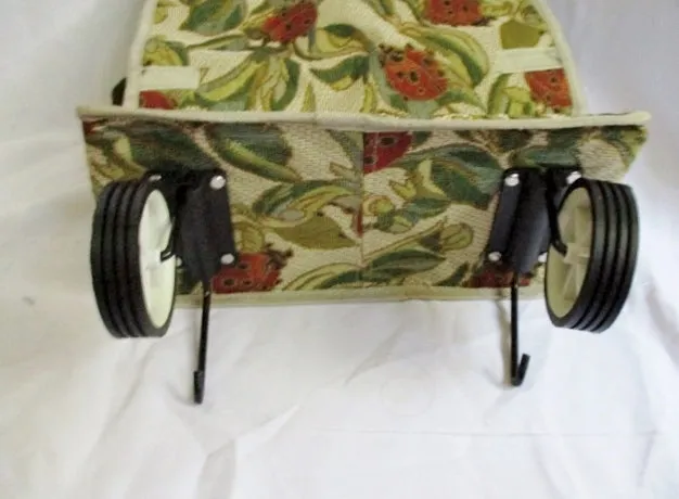NEW LADYBUG FLORAL Tapestry ROLLING SUITCASE CASE Travel Carry-On Bag Wheeled