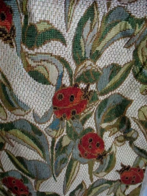 NEW LADYBUG FLORAL Tapestry ROLLING SUITCASE CASE Travel Carry-On Bag Wheeled