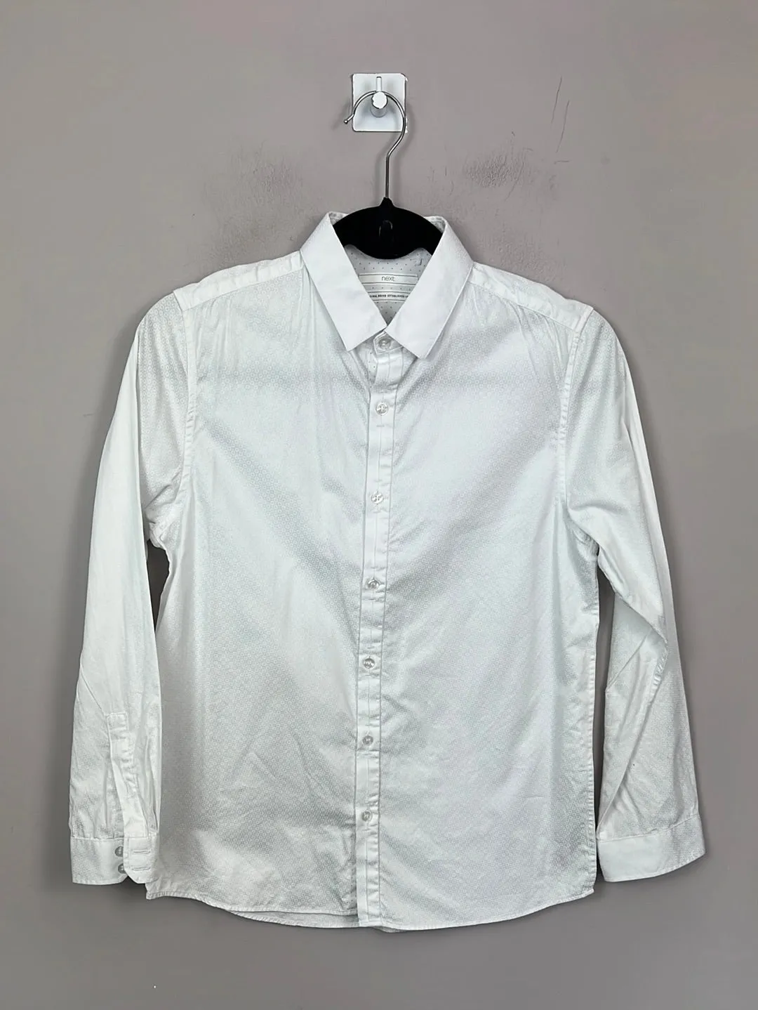 Next Formal White Patterned Shirt 13y