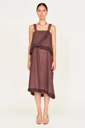 Nicobar Long Dress in Grappa Fossil