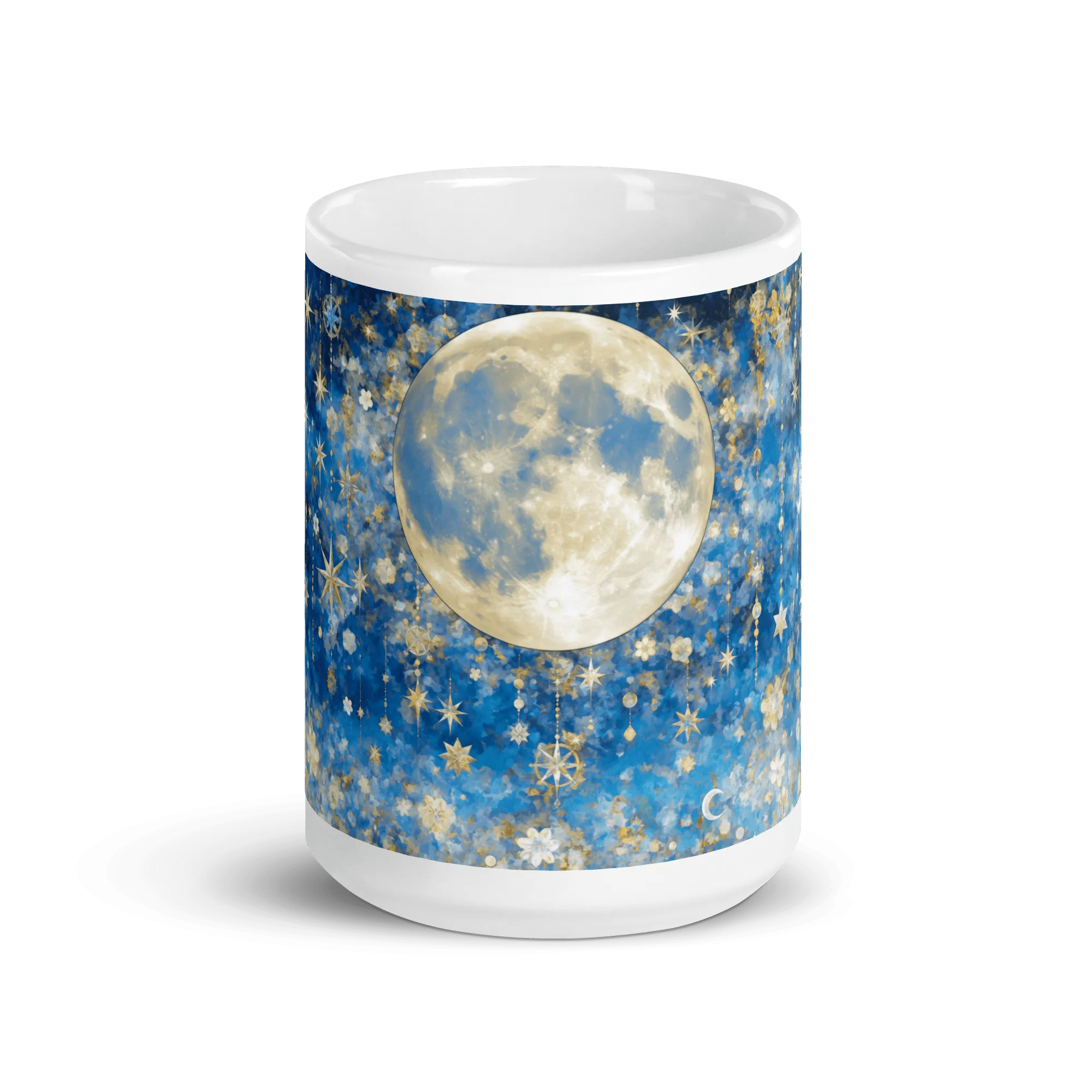 Night's Gleaming Resplendence White Glossy Mug