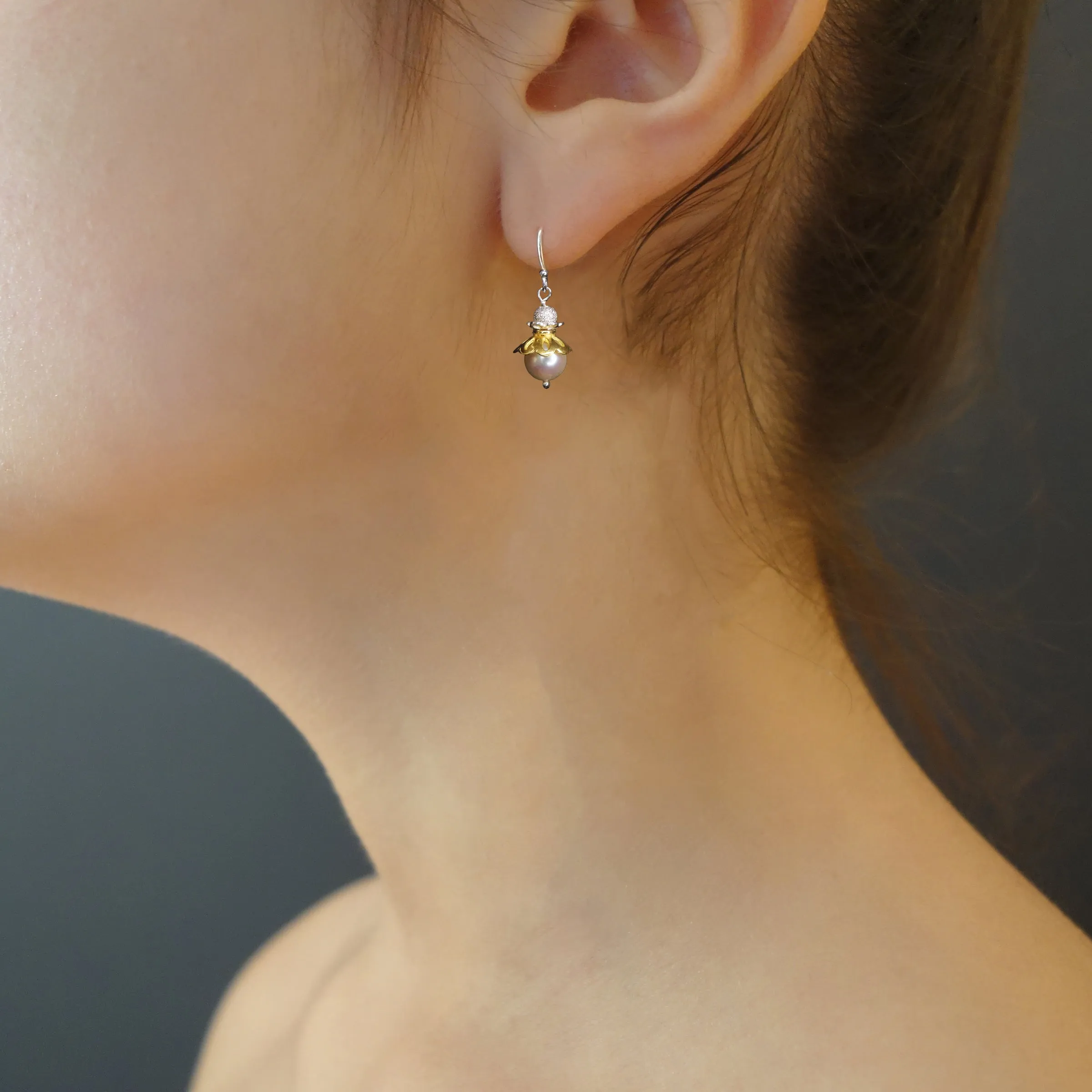 Notice the Tiny Things, My Daughter: pearl earrings