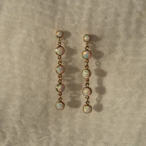 Opalescence Long Dangle Stud Earrings