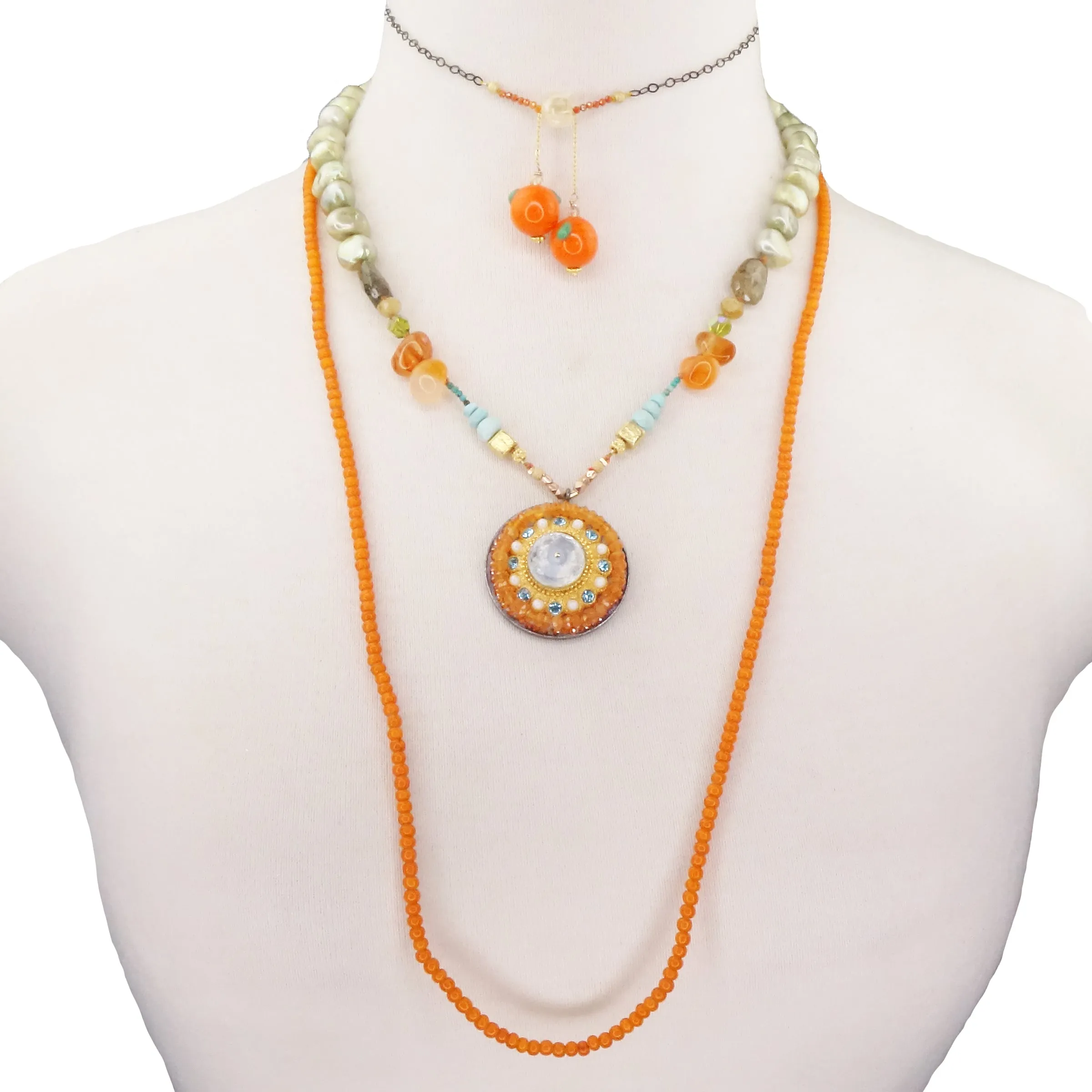 Orange You Fabulous: African Glass necklace