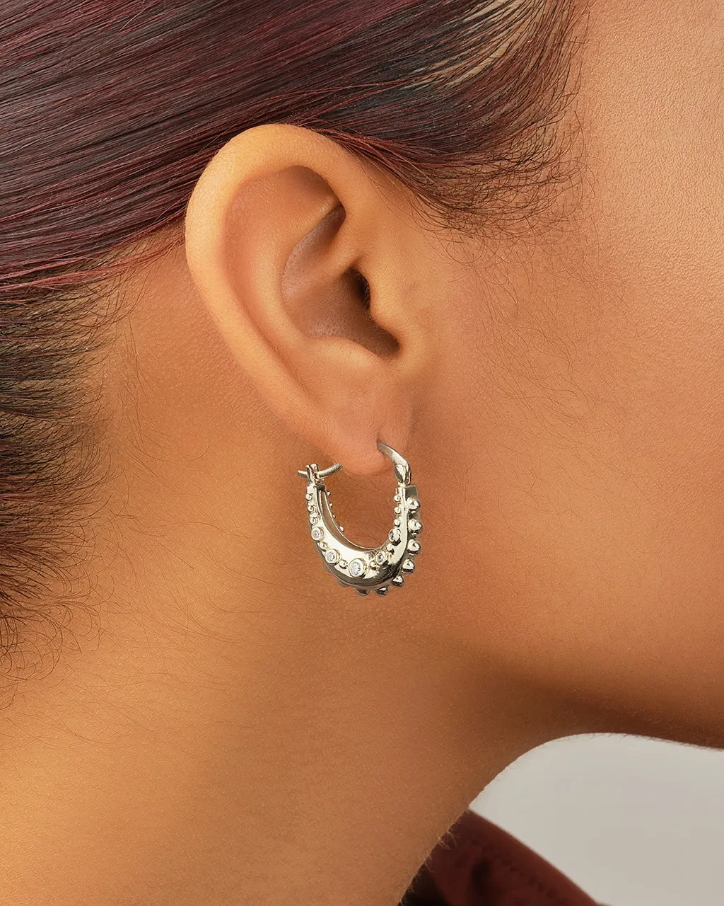 Oriana CZ Hoop Earrings