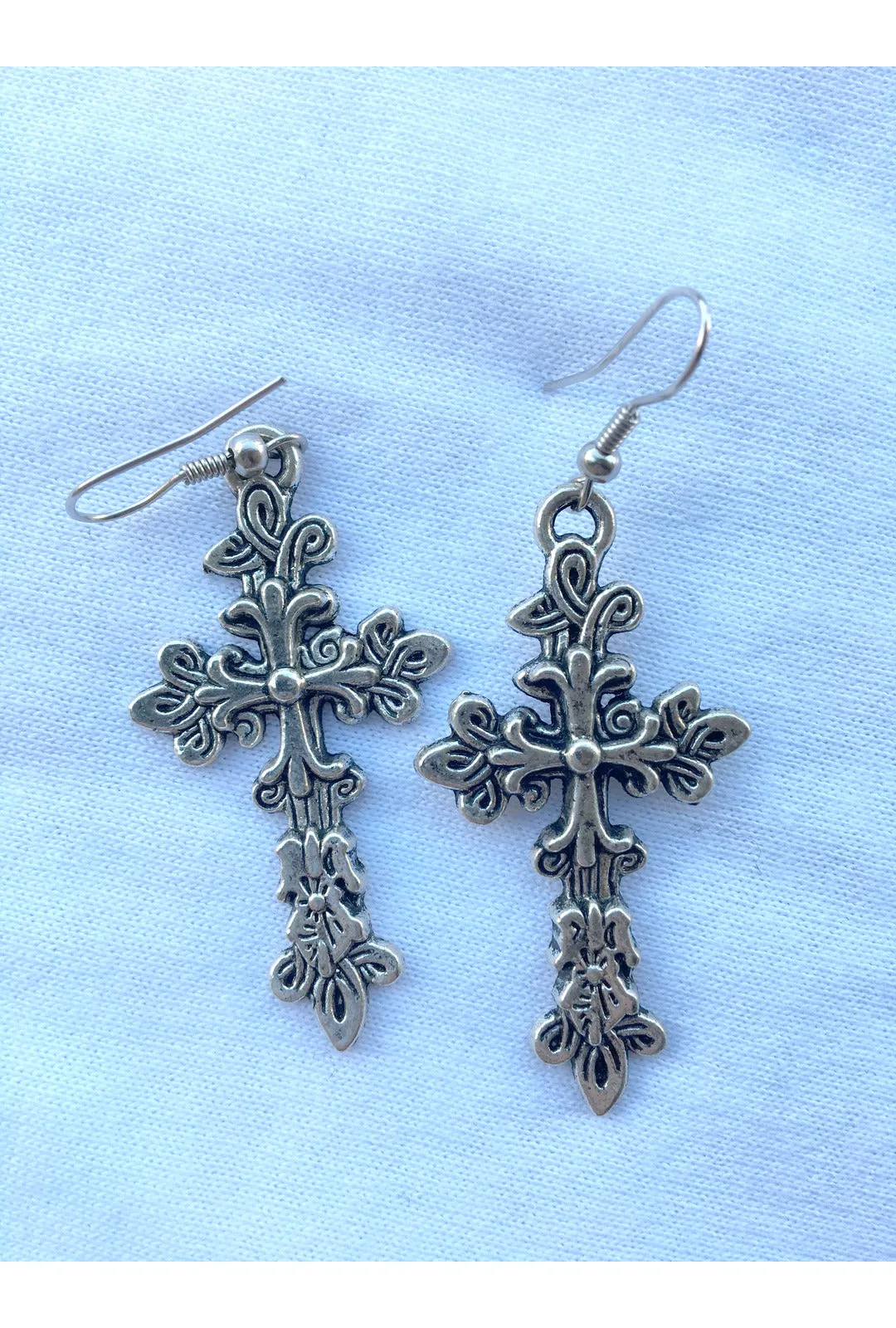 Ornate Cross Earrings