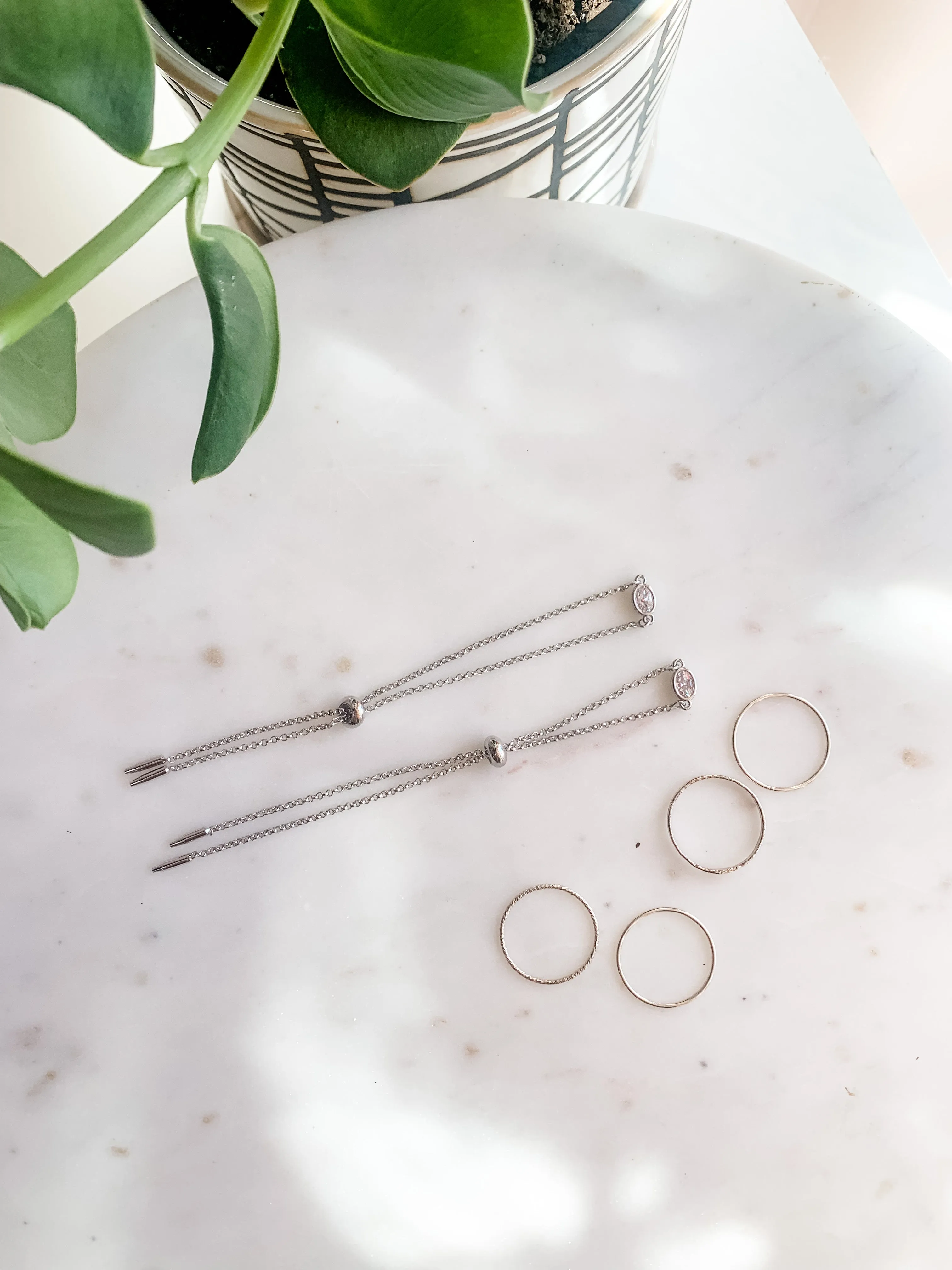 Oval CZ Bolo Bracelet
