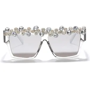 Oversized Square Diamond Sunglasses Women Luxury Brand Fashion Rhinestone Sunglasses