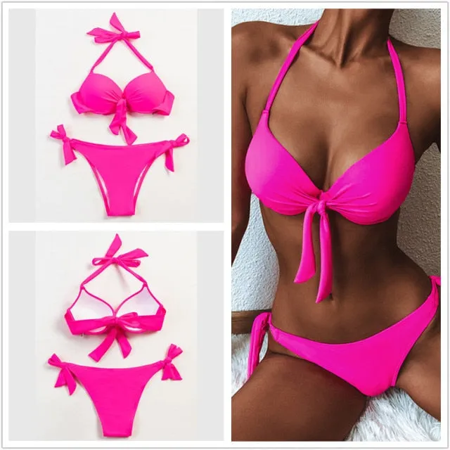 Padded Underwire Halter Bikini