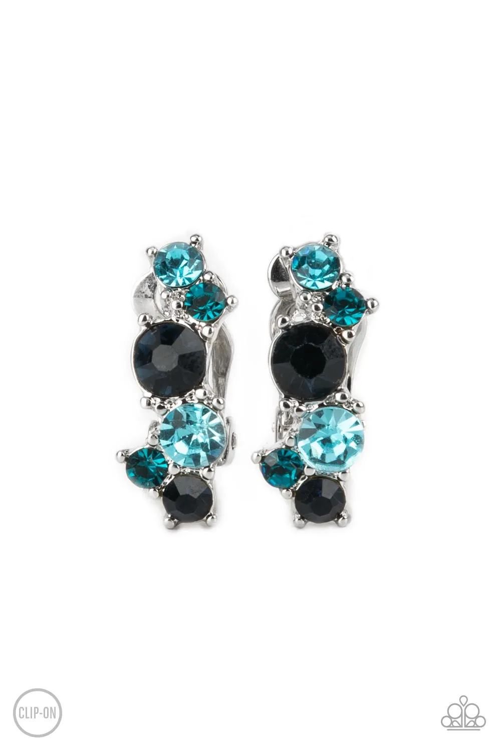 Paparazzi Cosmic Celebration - Blue Clip-On Earrings