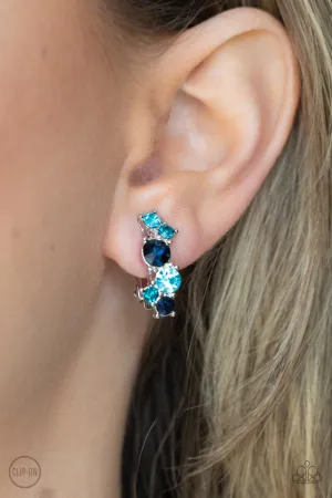 Paparazzi Cosmic Celebration - Blue Clip-On Earrings