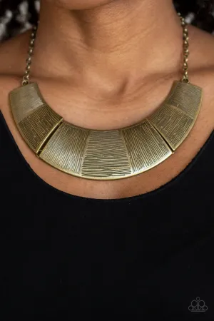 Paparazzi More Roar - Brass Necklace