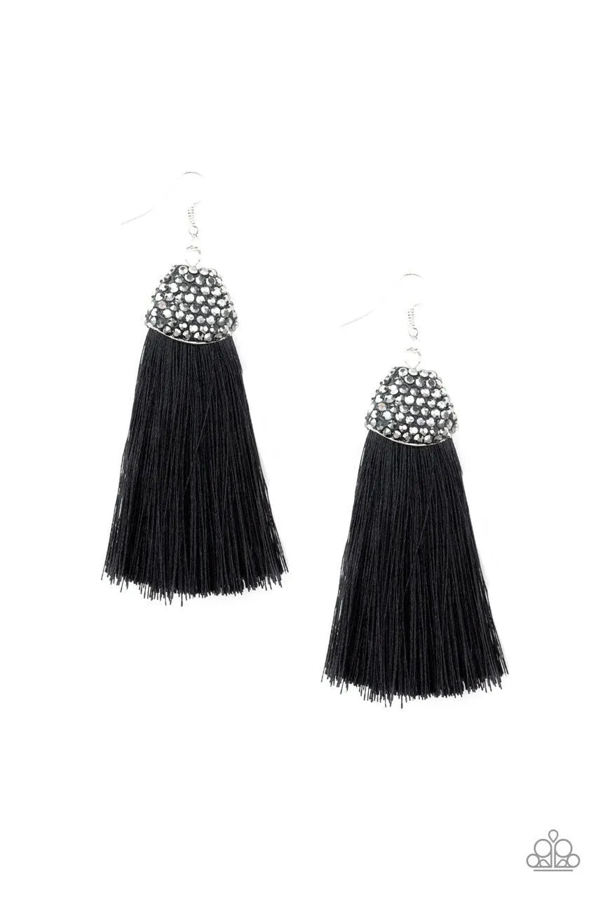 Paparazzi Razzle Riot Earrings Black