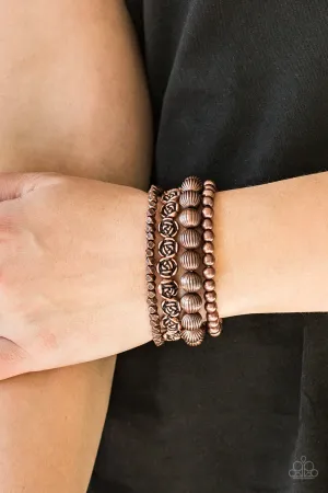 Paparazzi Rose Garden Gala - Copper Stretch Bracelets