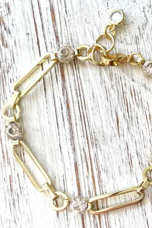Paperclip Chain Bracelet - Gold