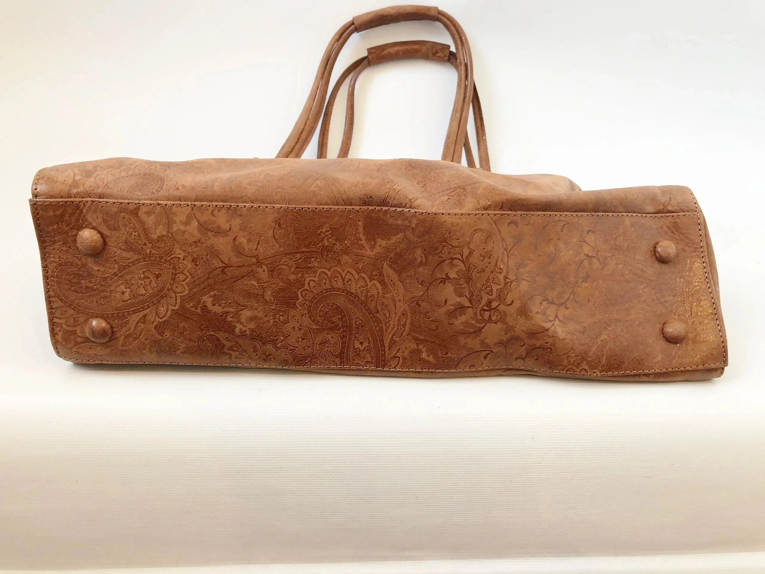Patterned Leather Tote