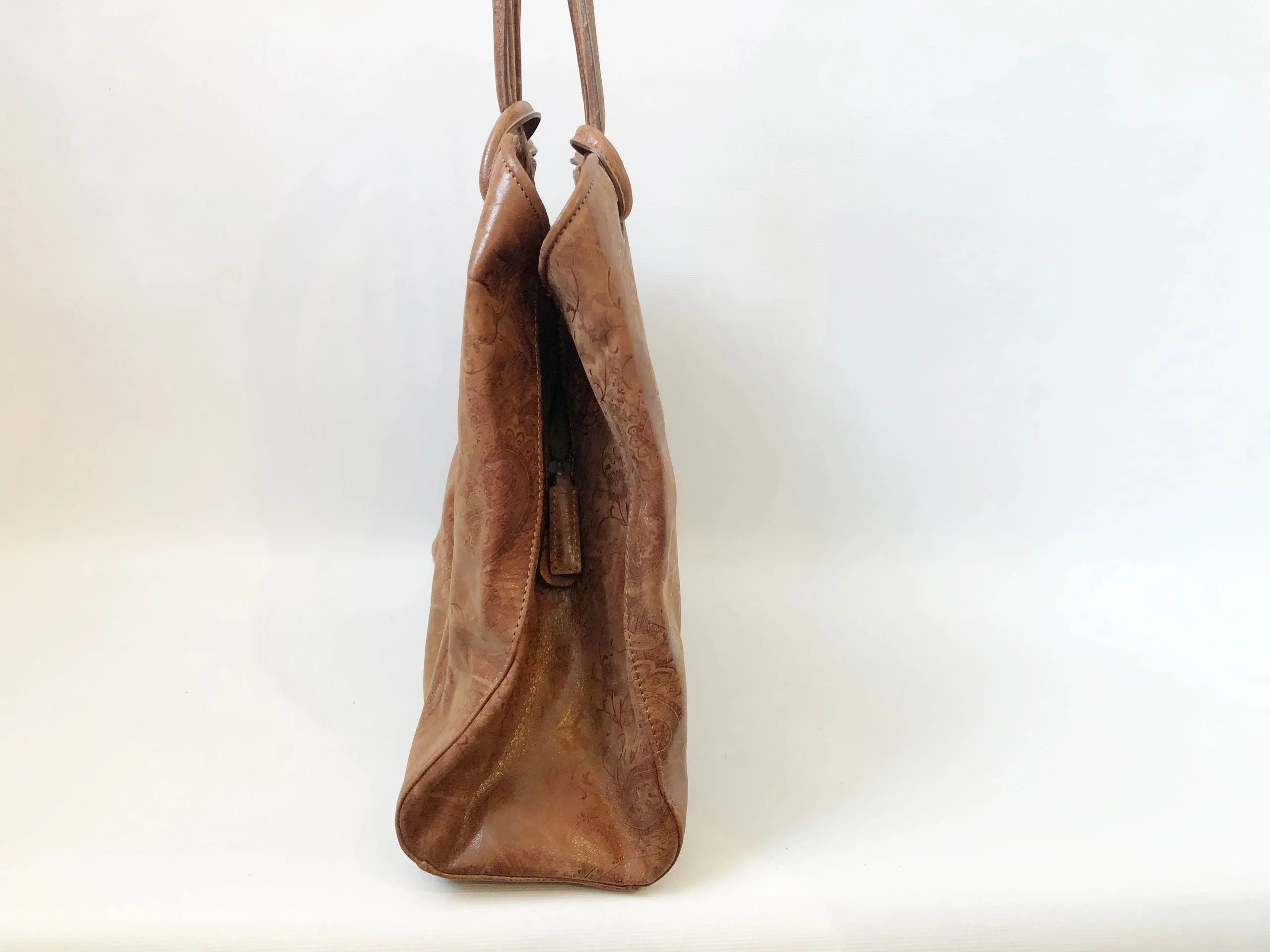 Patterned Leather Tote
