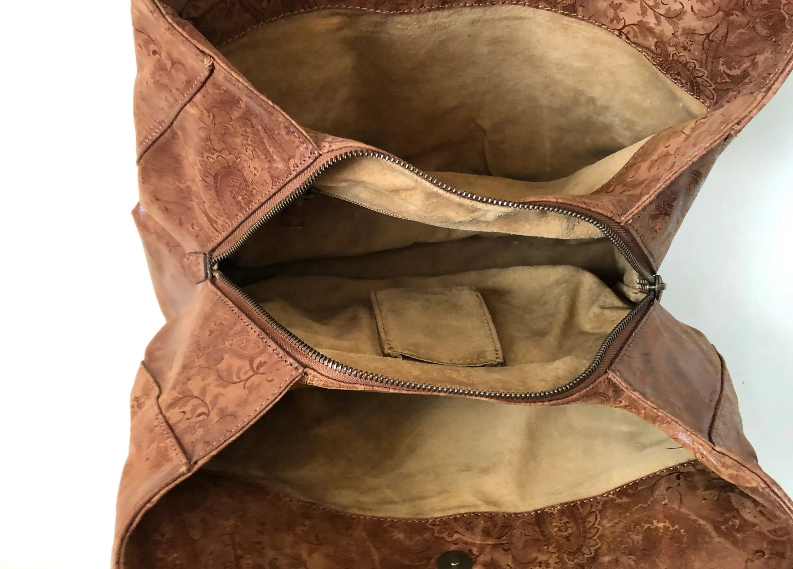 Patterned Leather Tote