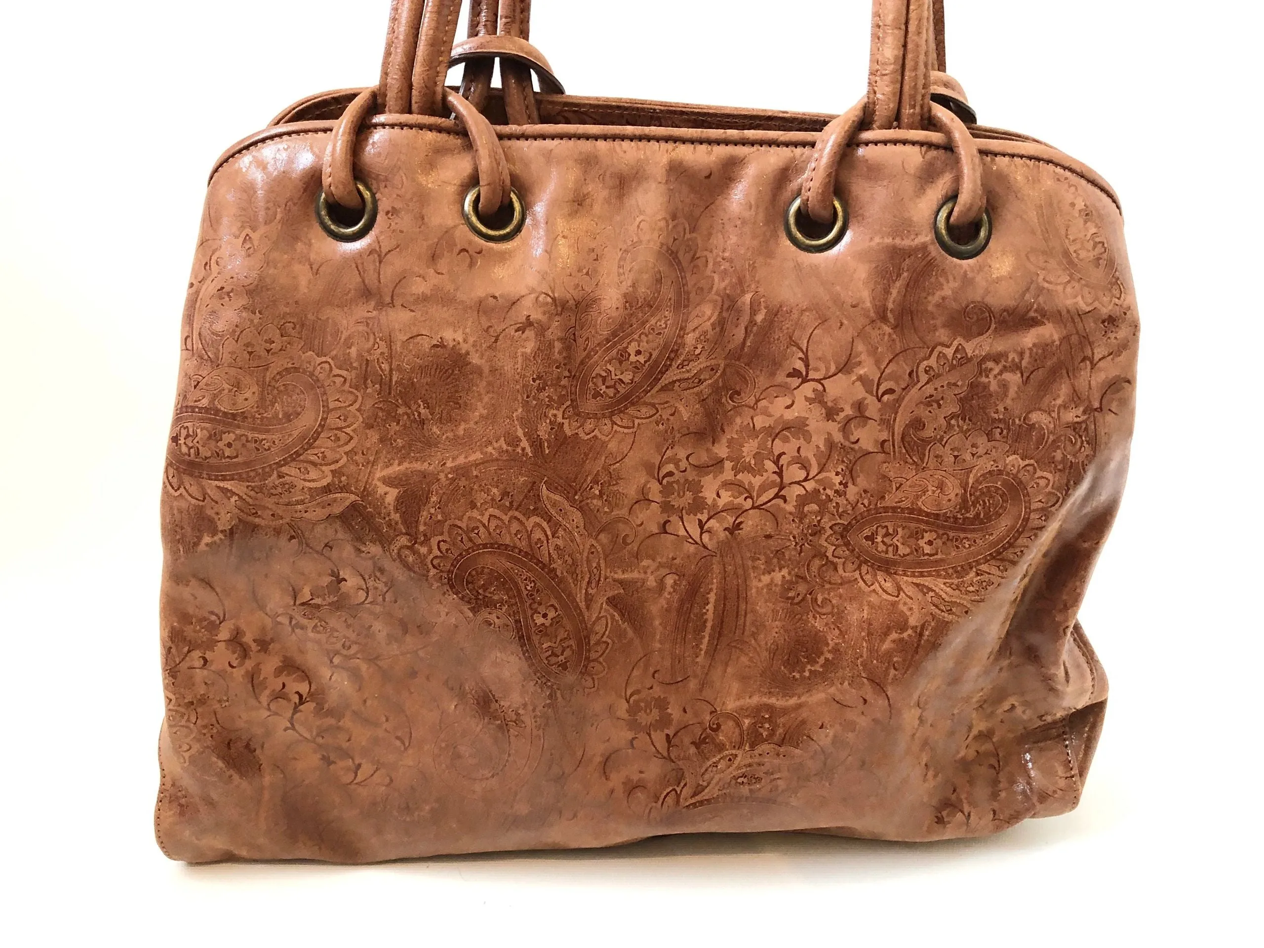 Patterned Leather Tote