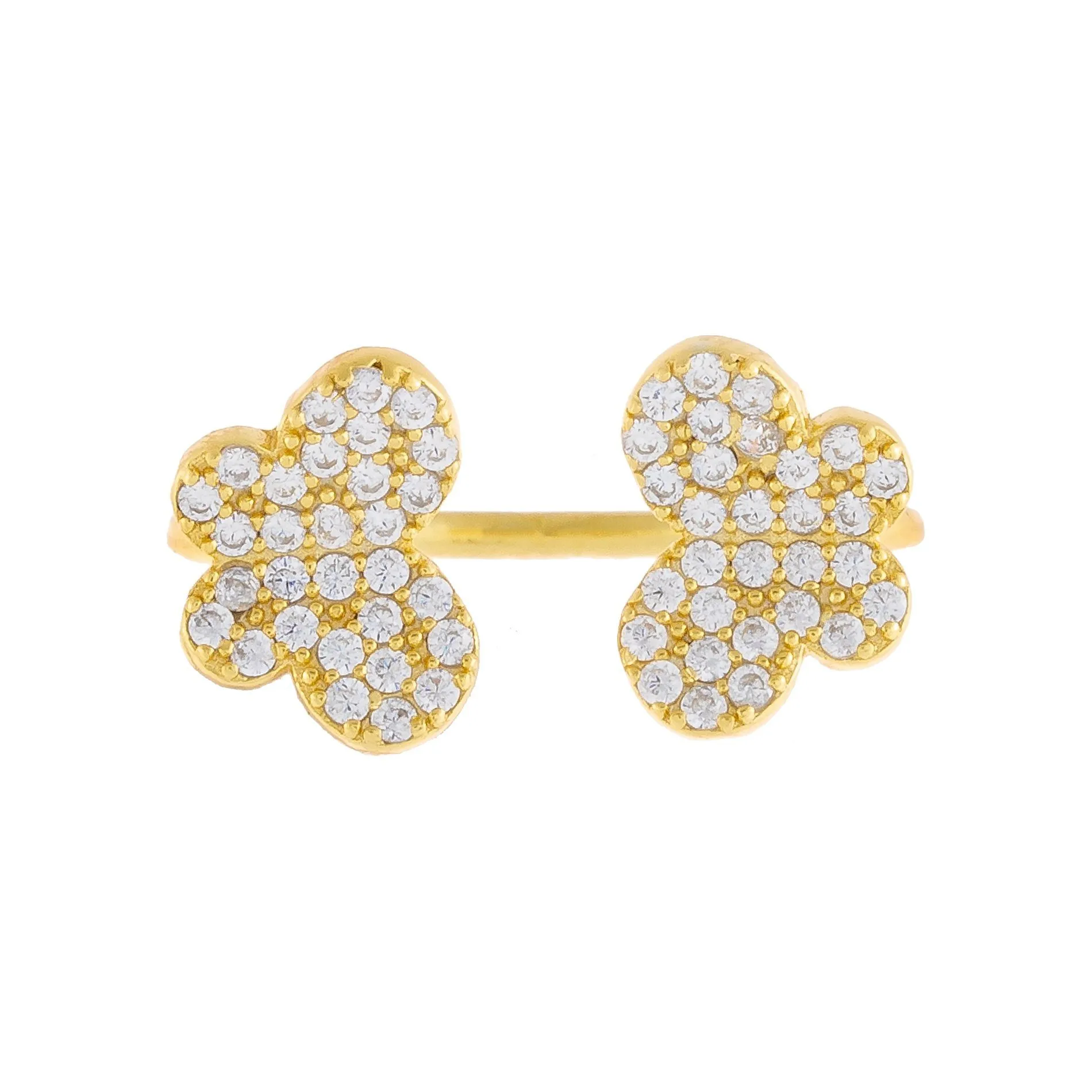 Pavé Double Butterfly Ring