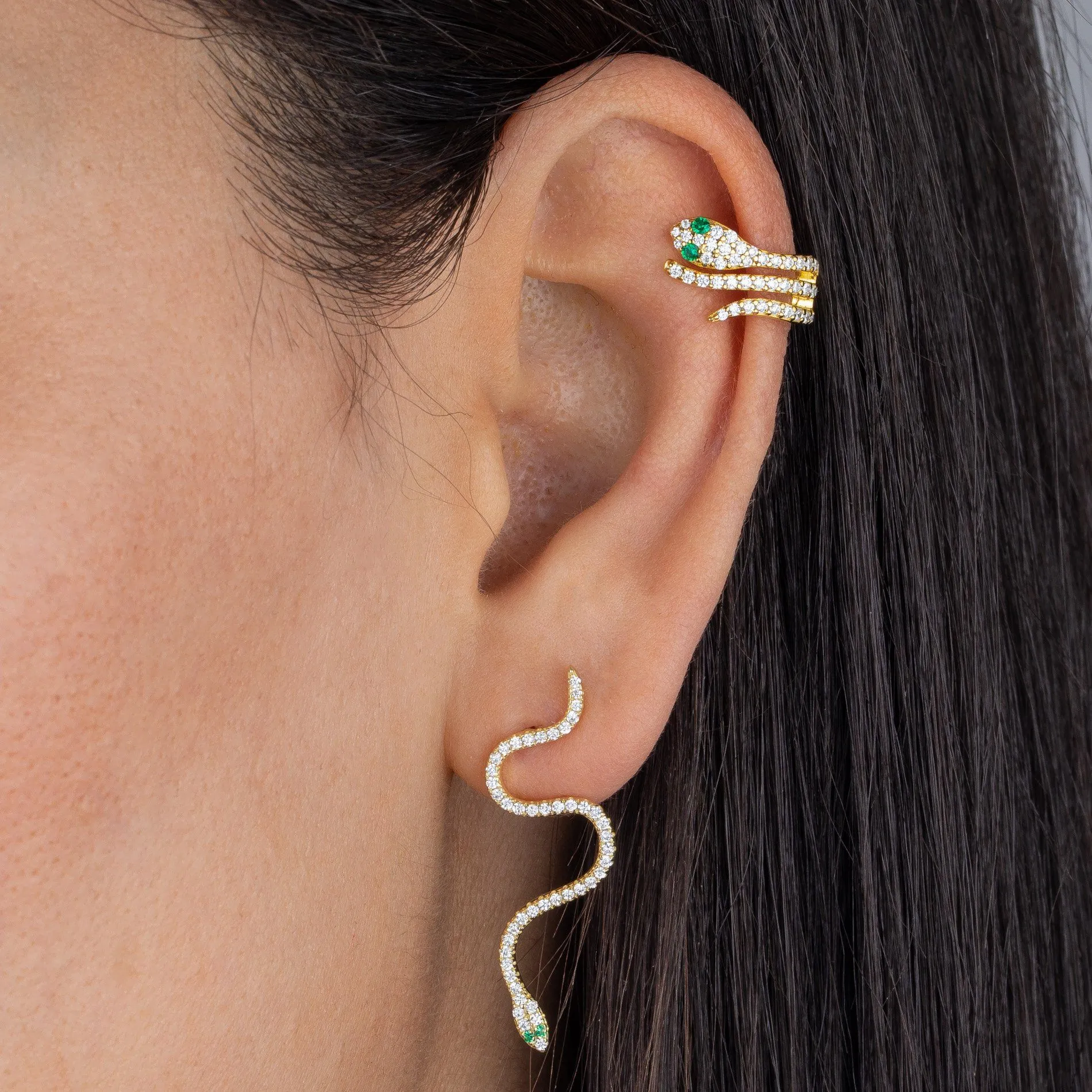 Pavé Snake Ear Cuff