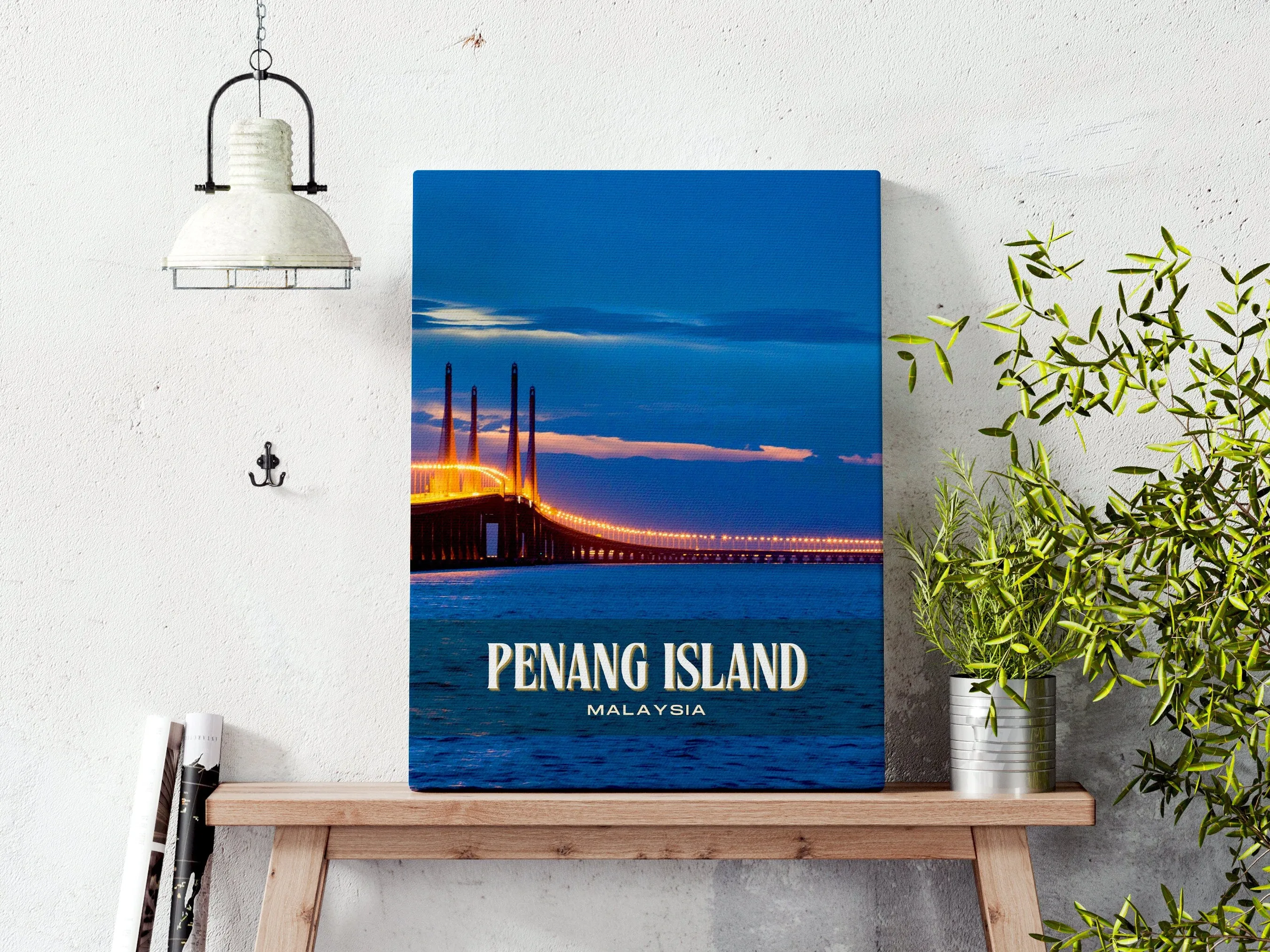 Penang Island Retro Wall Art, Malaysia