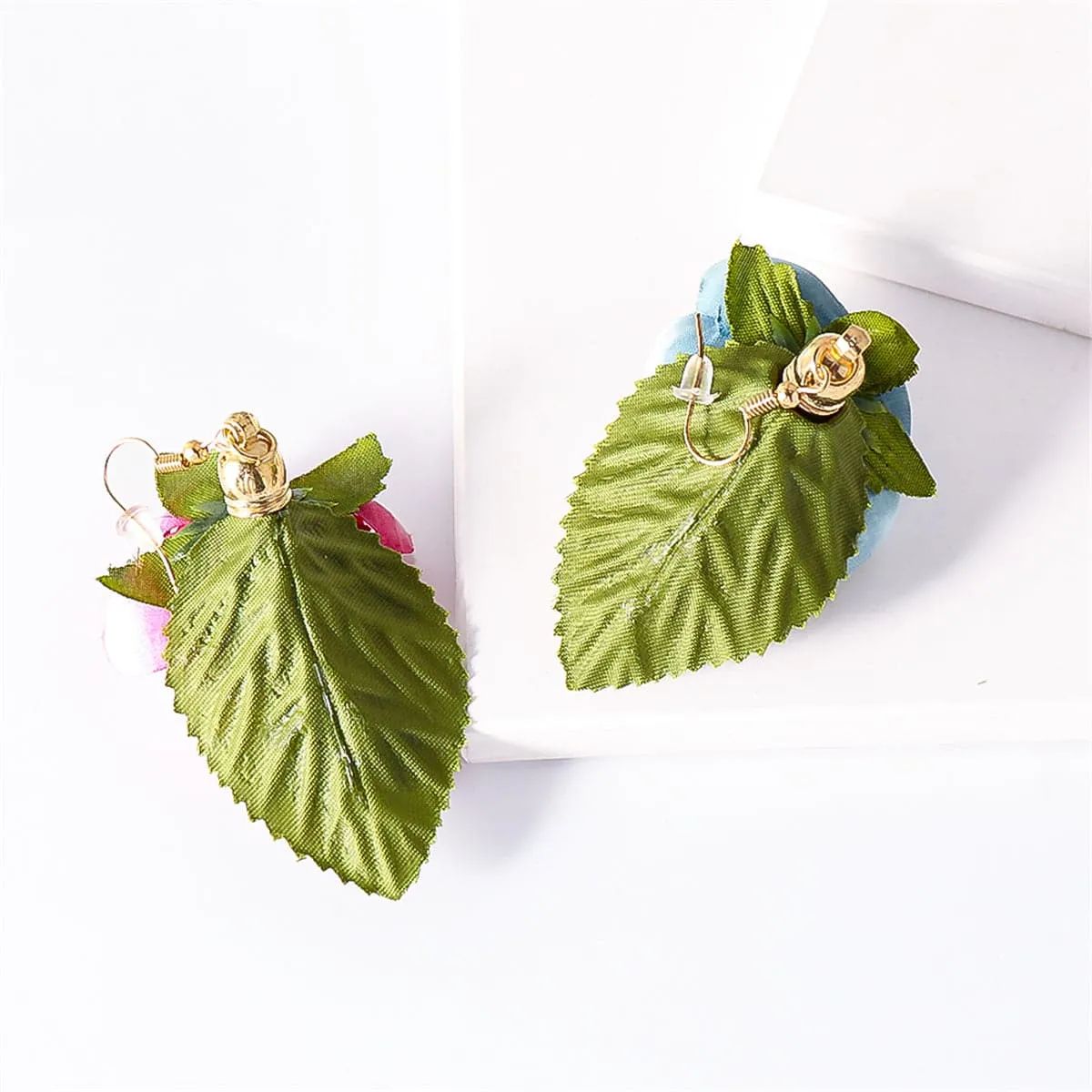Pink Plastic & 18K Gold-Plated Flower Drop Earrings