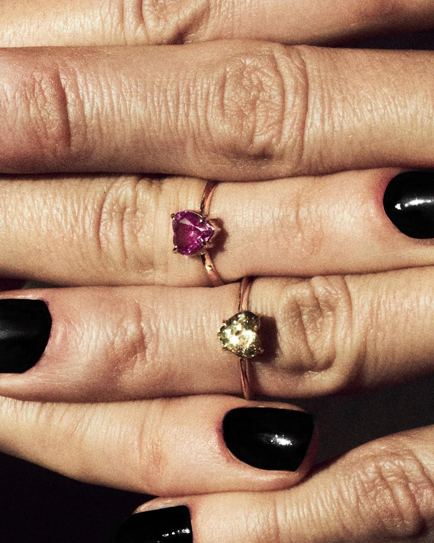 Pink  Sapphire Heart Ring