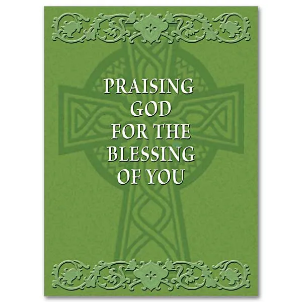 Praising God for the Blessing of You Abbey Irish Thank You Card