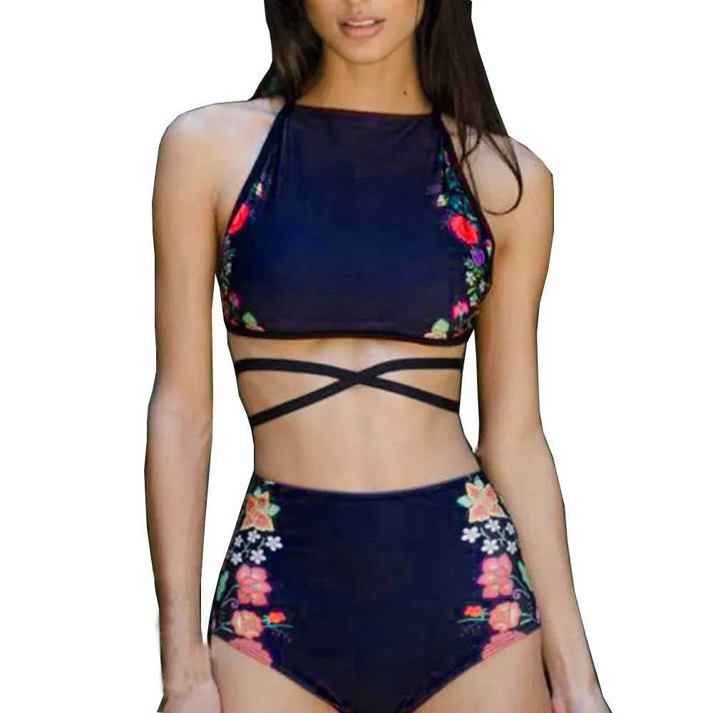Push-Up Padded Print Bra - Women Swimwear (Bikini Set)