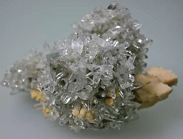 Quartz and Dolomite, Trepca Complex, Mitrovica, Kosovska Municipality, Kosovo, Mined 2012, Small Cabinet 5.0 x 6.5 x 8.5 cm, $100.  Online 4/6/15.