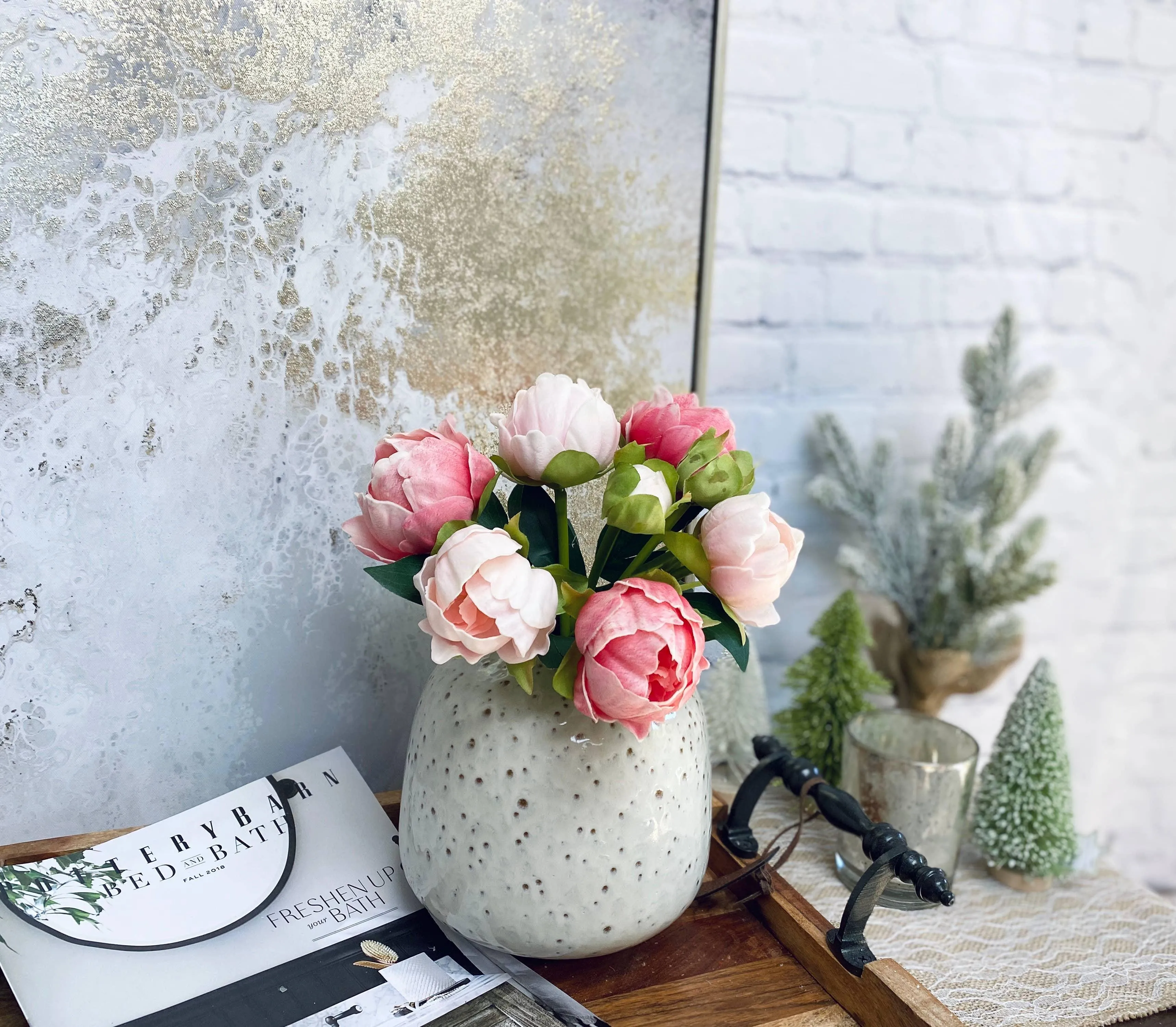 Real touch faux Peony bundle