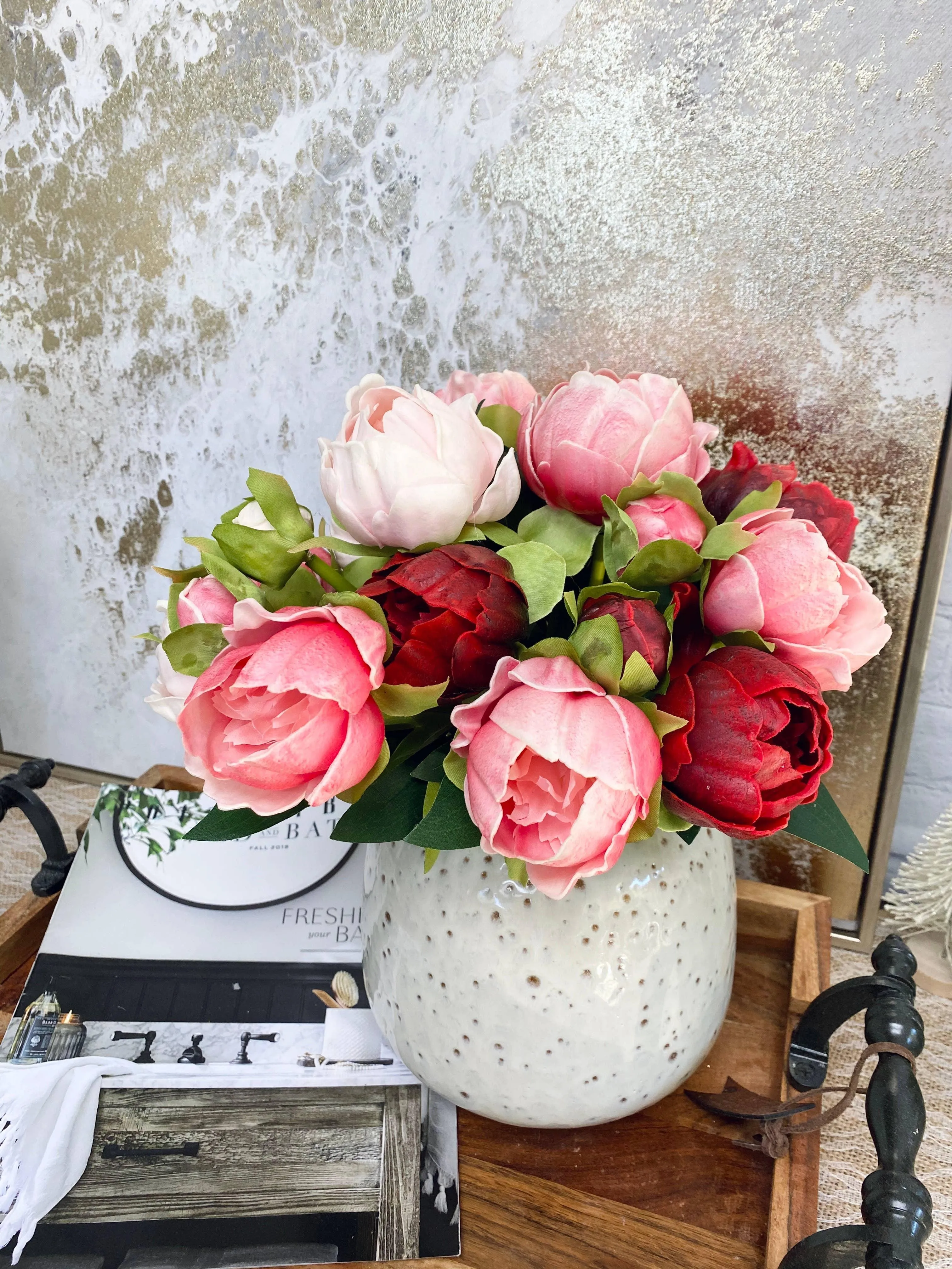 Real touch faux Peony bundle