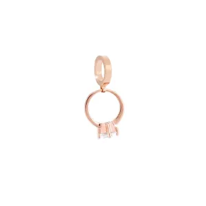 Rebecca Rose Gold Ring Charm