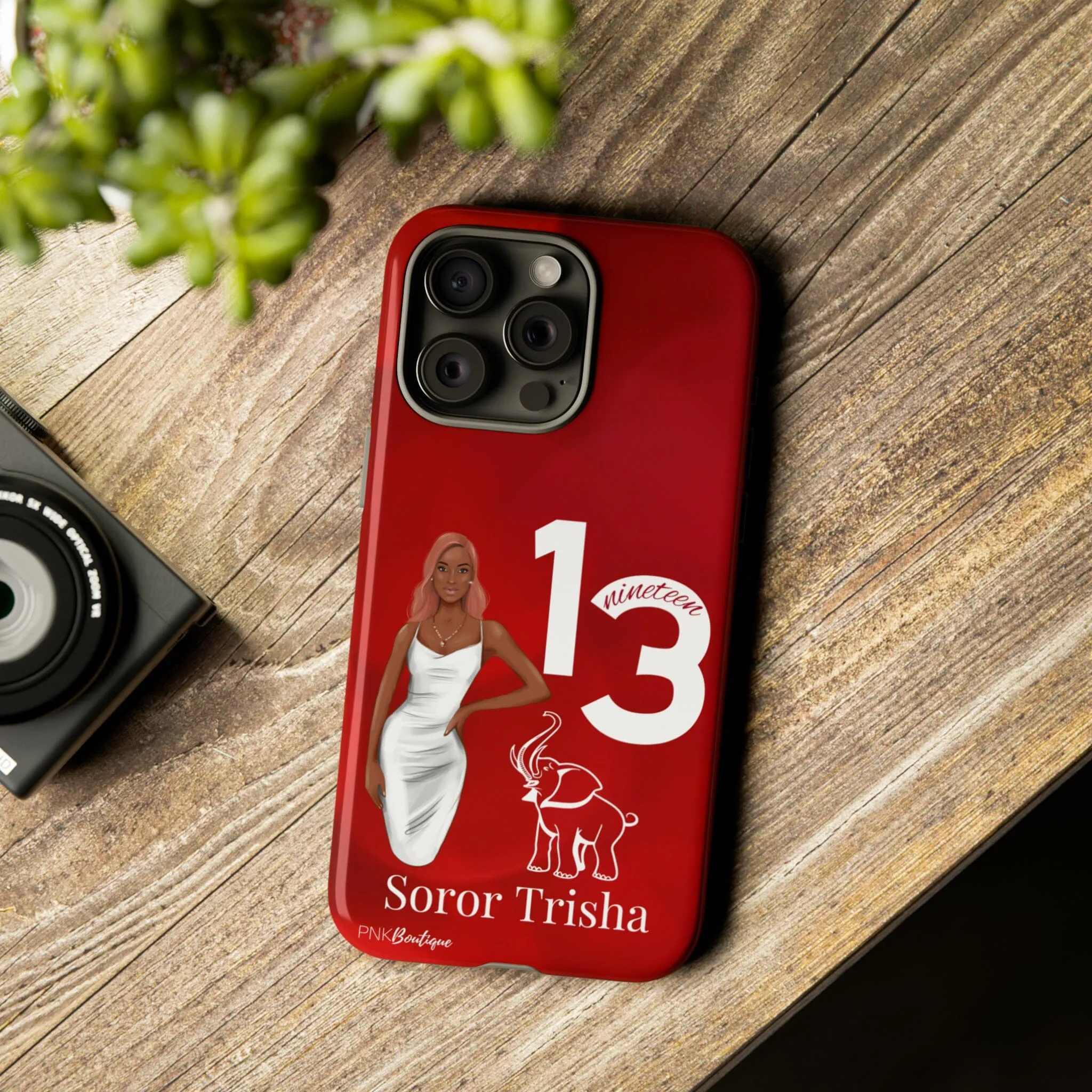 Red and White Personalized Phone Case