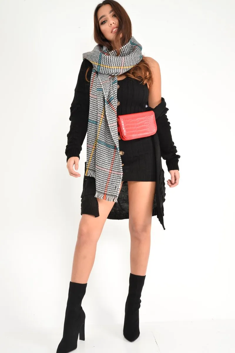 Red Faux Croc Bum Bag - Kayler
