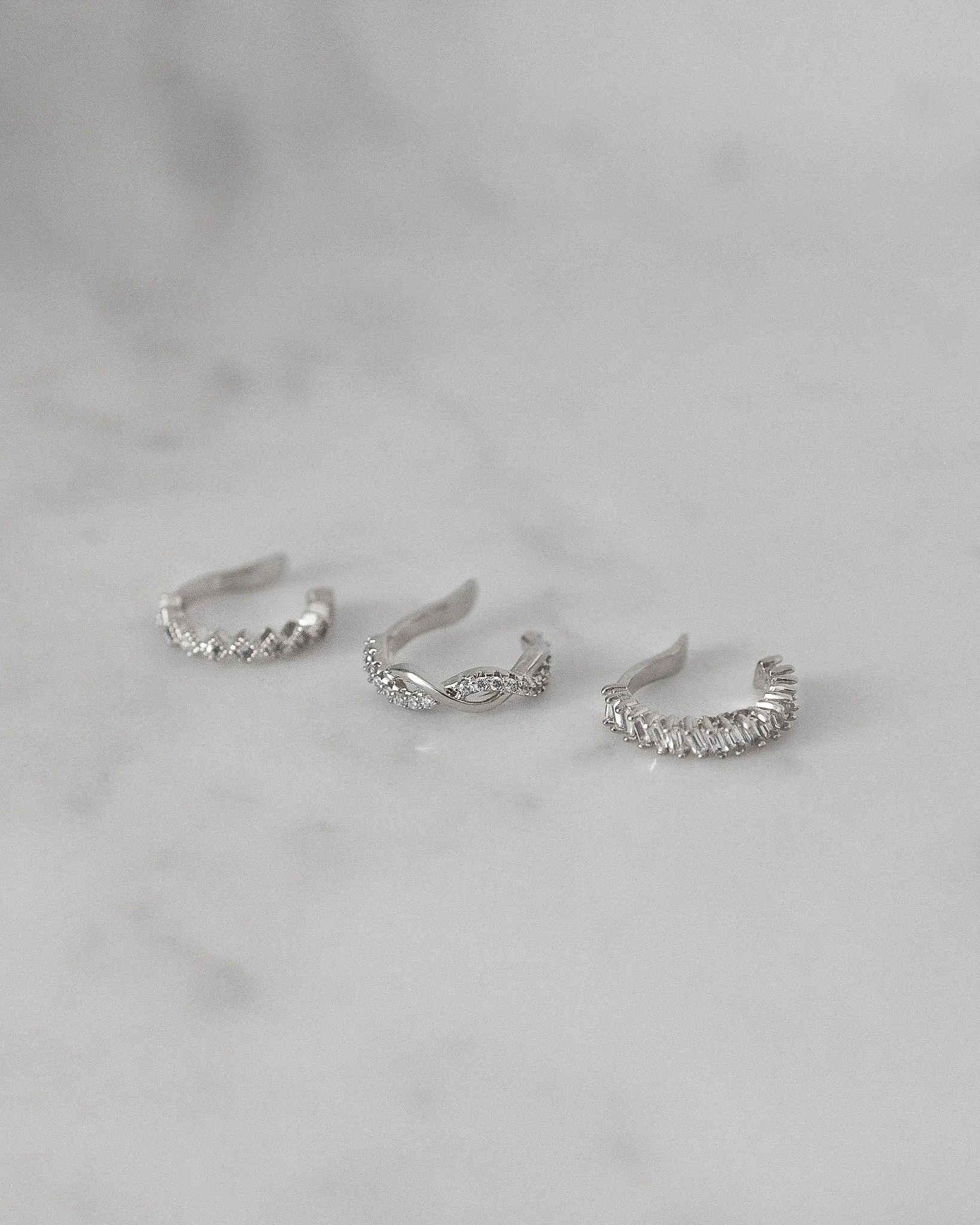 REGAL Ear Cuffs Set in Silver