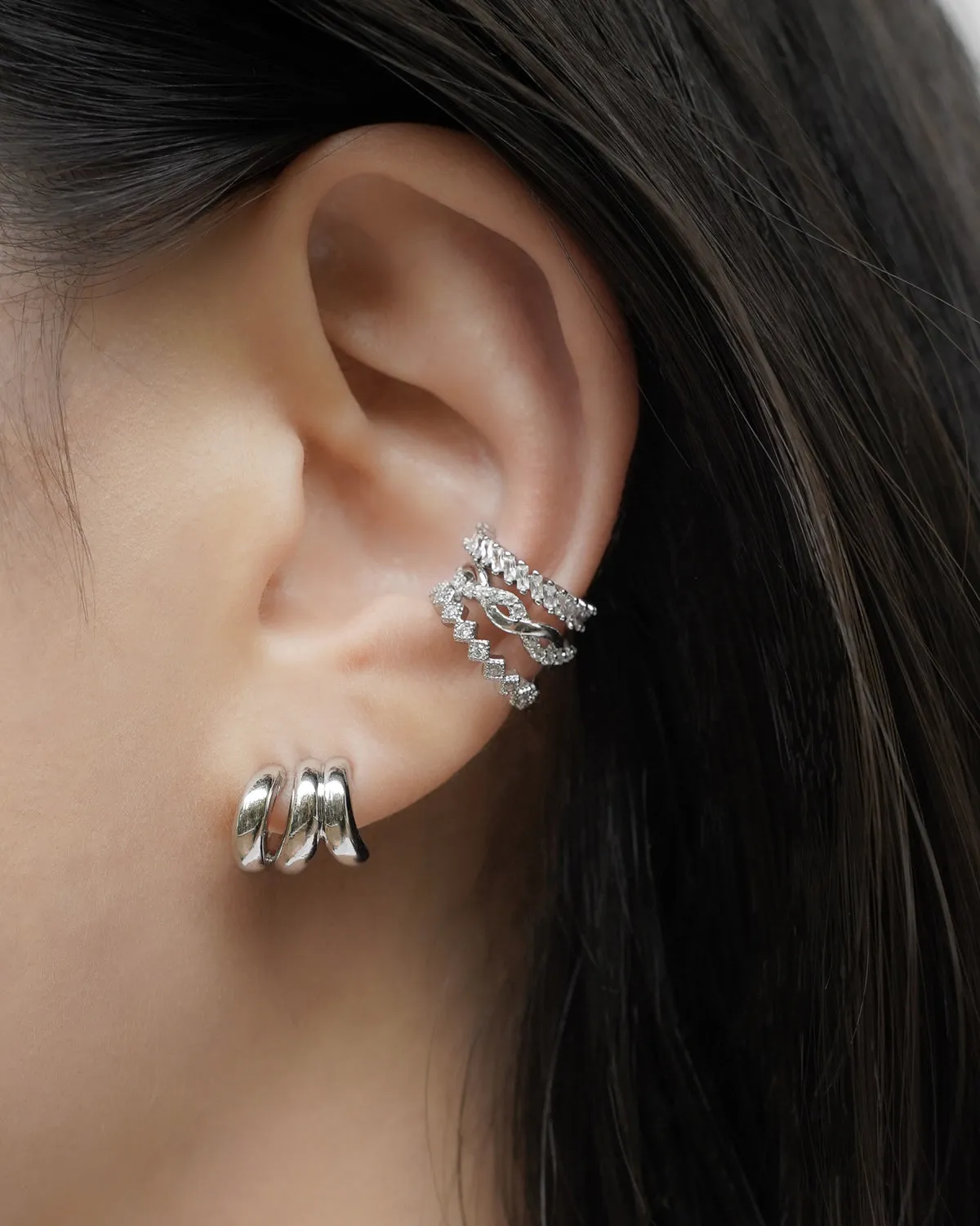 REGAL Ear Cuffs Set in Silver