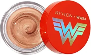 REVLON x WW84 Wonder Woman Liquid Armor Glow Pot, Glossy Eye and Face Jelly Highlighter, in Champagne, 001 Golden Lasso, 0.24 oz