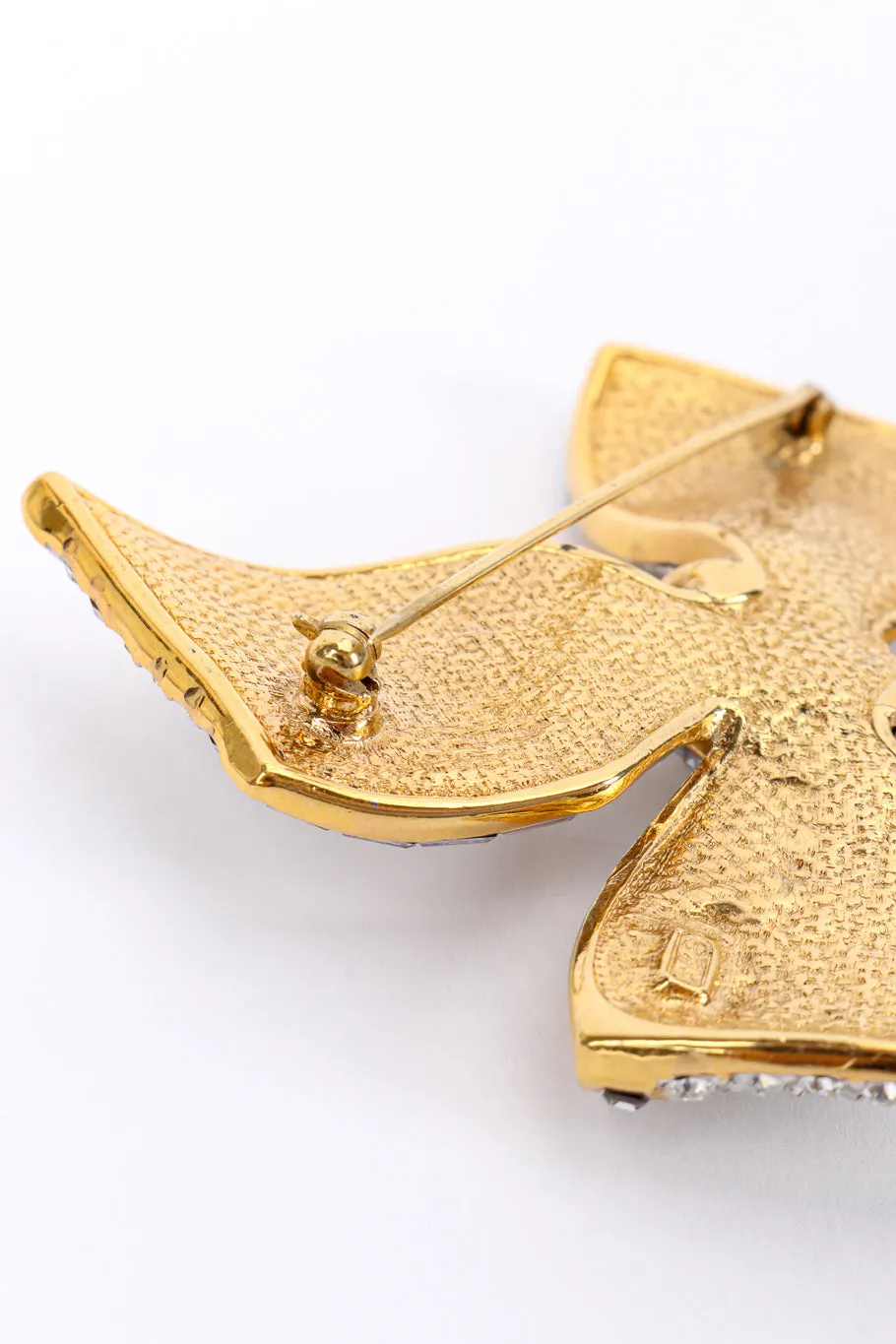 Rhinestone Bow Brooch